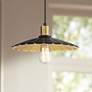 3_Possini Euro Piaza 12 1/4" Wide Black and Gold Pendant Light