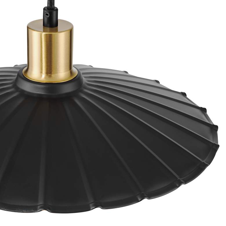 Image 5 Possini Euro Piaza 12 1/4" Wide Black and Gold Pendant Light more views