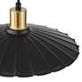 6_Possini Euro Piaza 12 1/4" Wide Black and Gold Pendant Light more views