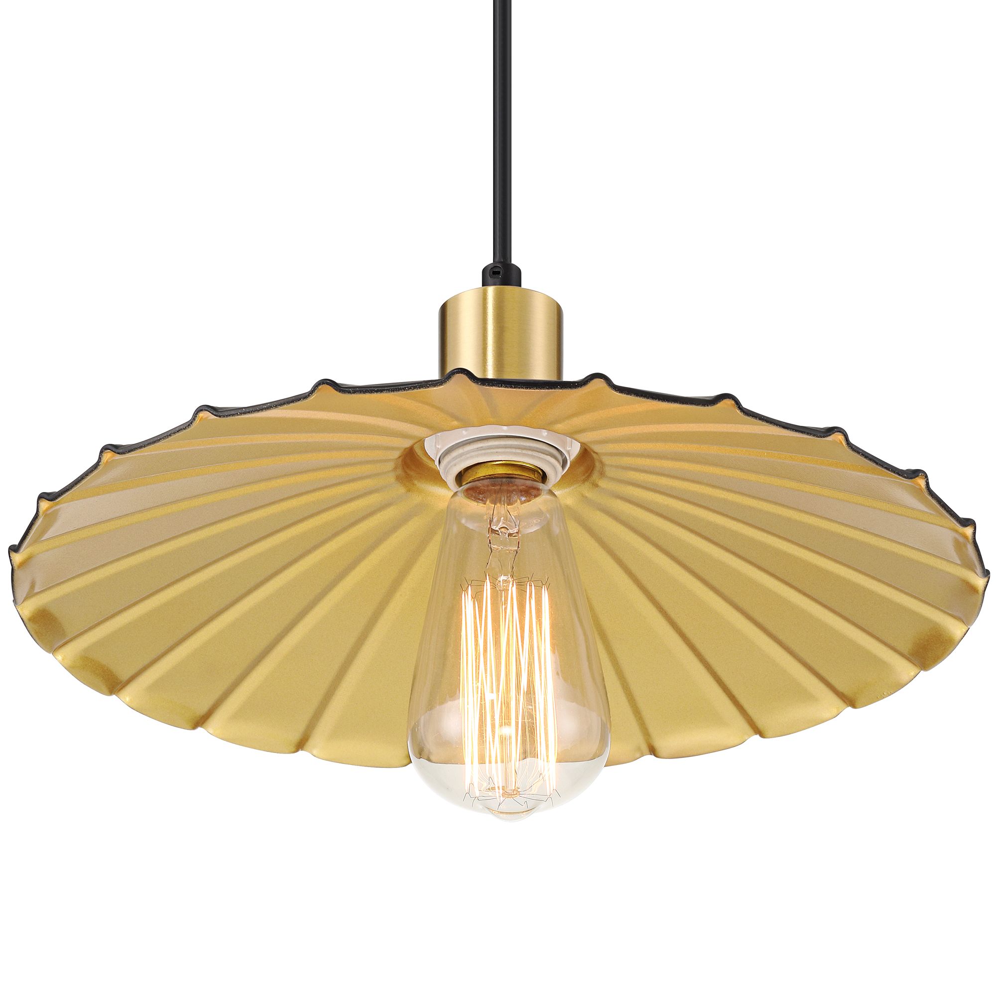 Image 4 Possini Euro Piazza 12 1/4" Wide Black and Gold Pendant Light more views