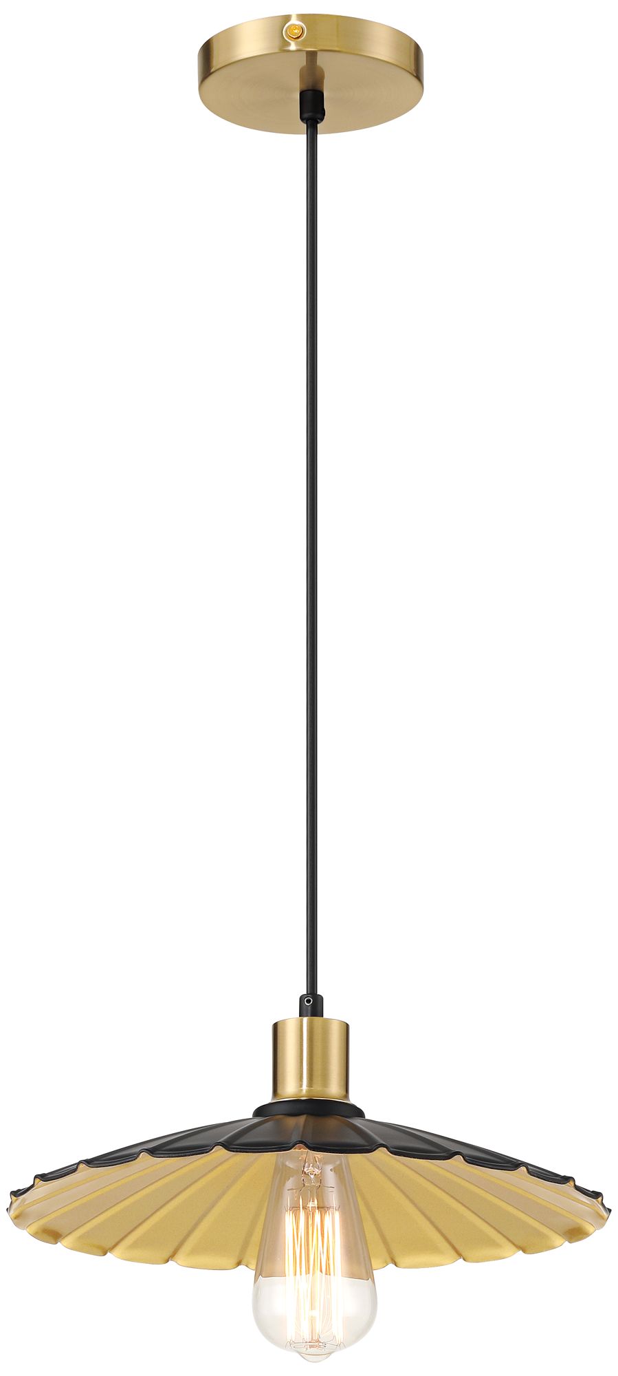 Watch A Video About the Possini Euro Piaza 12 1/4 Wide Black and Gold Pendant Light