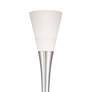 2_Possini Euro Piazza 76.8" Nickel Torchiere Floor Lamp with Riser more views