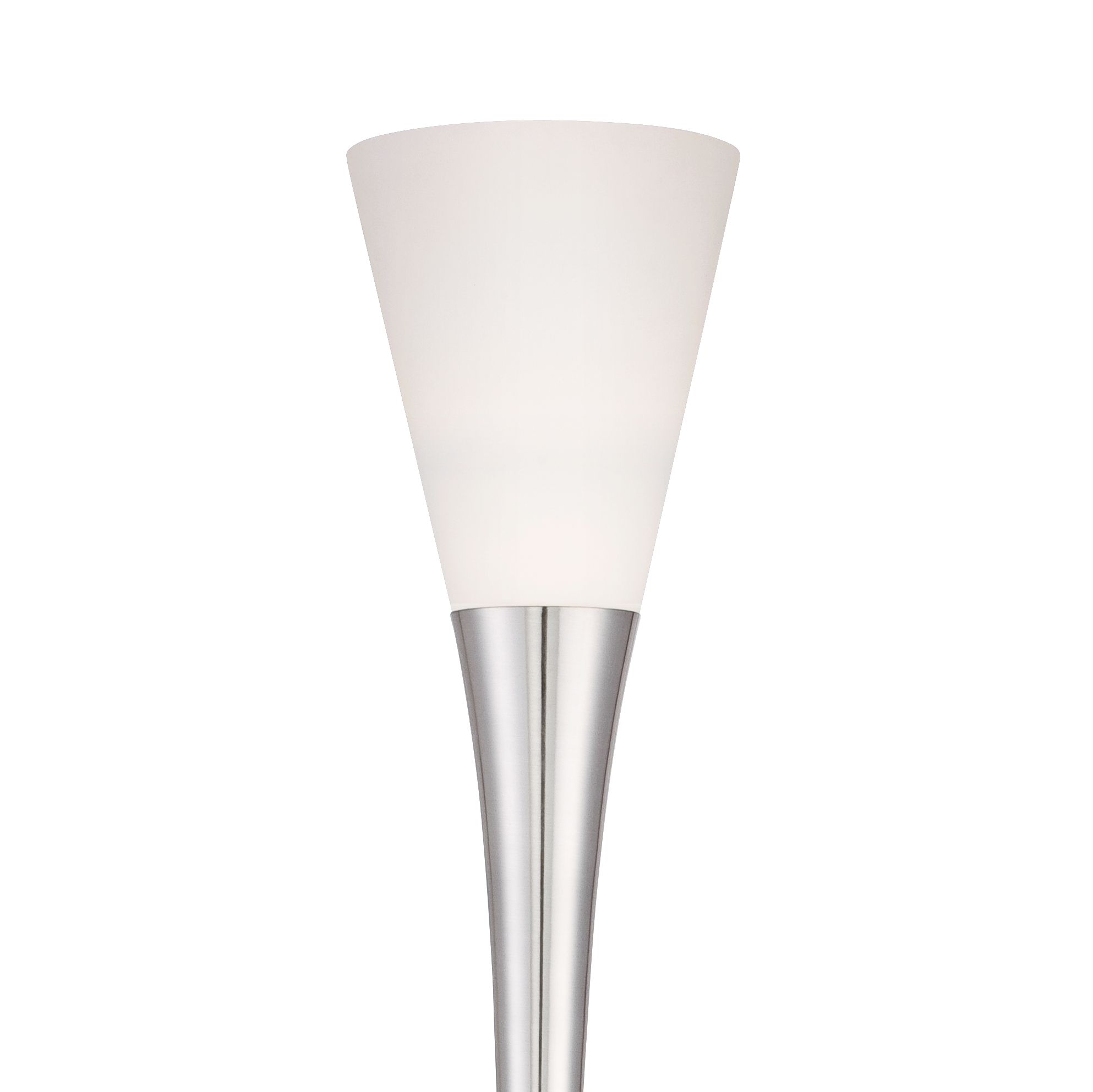 Image 2 Possini Euro Piazza 76.8" Nickel Torchiere Floor Lamp with Riser more views