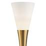 2_Possini Euro Piazza Brass and Black Torchiere Floor Lamp with Black Riser more views