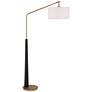 3_Possini Euro Pilar 72 1/2" Warm Gold and Espresso Arc Floor Lamp