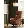 2_Possini Euro Pilar 72 1/2" Warm Gold and Espresso Arc Floor Lamp