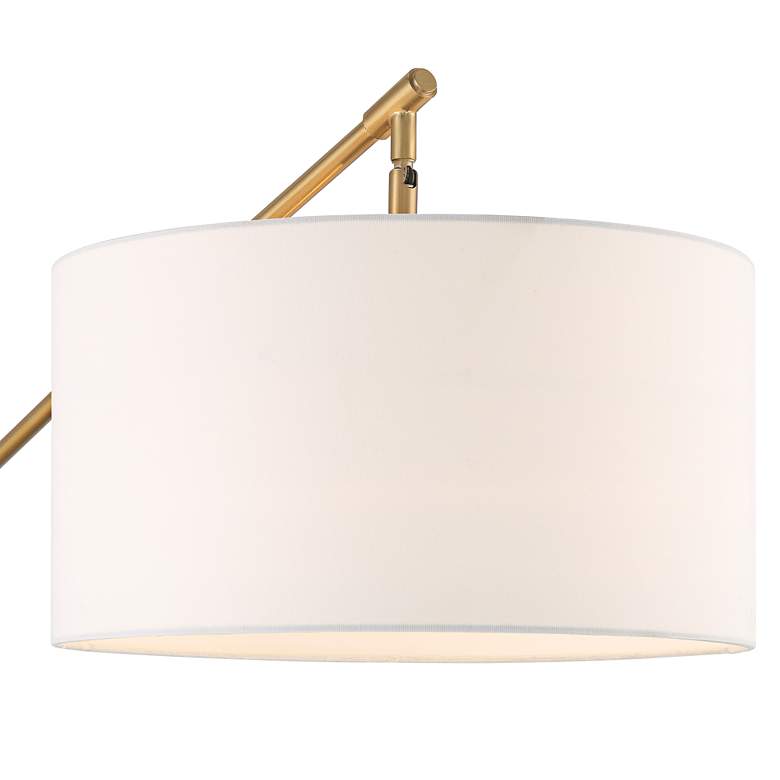Image 4 Possini Euro Pilar 72 1/2" Warm Gold and Espresso Arc Floor Lamp more views