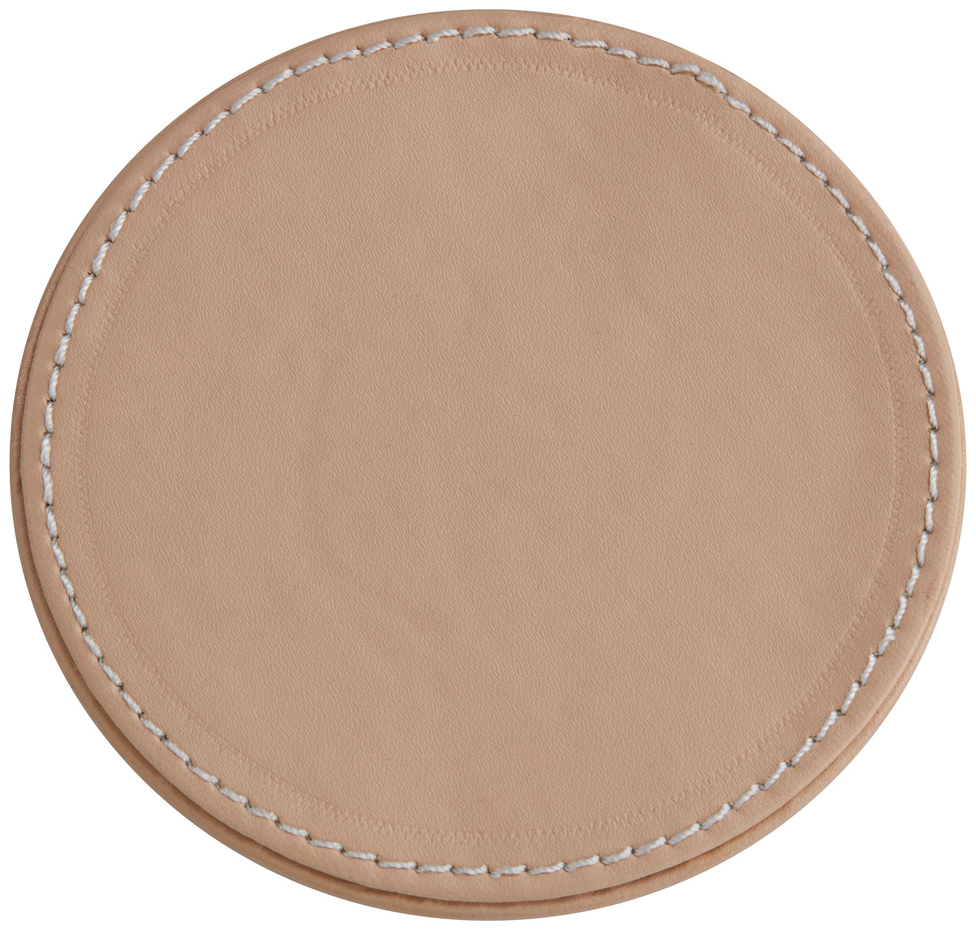 Image 3 Possini Euro Pita Blush Beige Vegan Leather Coasters Set of 6 more views