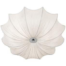 Image5 of Possini Euro Planetarium 21" Wide Modern White Fabric Ceiling Light more views