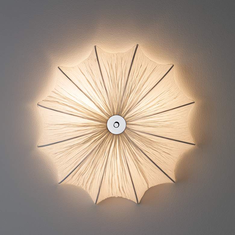 Image 6 Possini Euro Planetarium 21 inch Wide Modern White Fabric Ceiling Light more views