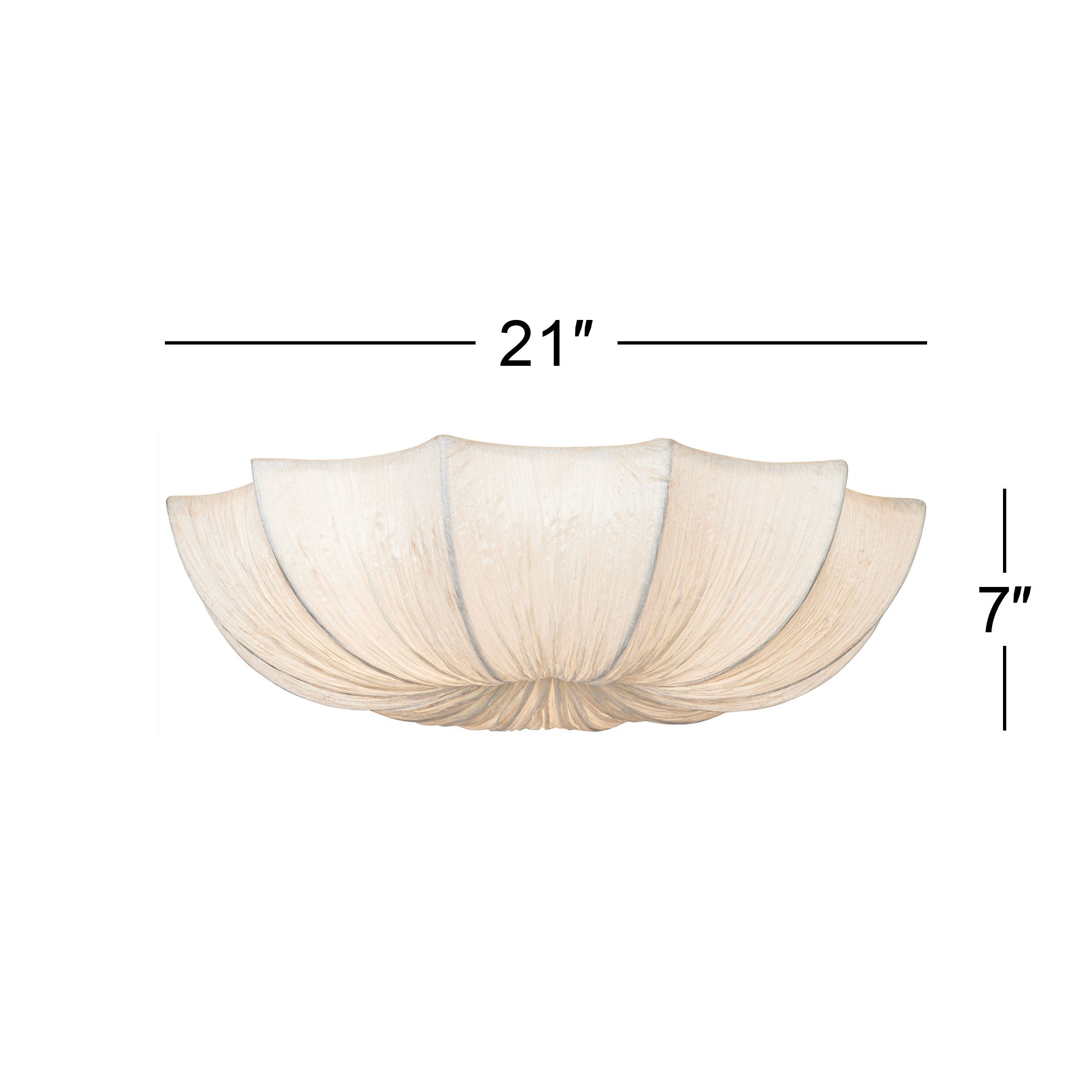 Possini Euro Planetarium 21" Wide Modern White Fabric Ceiling Light