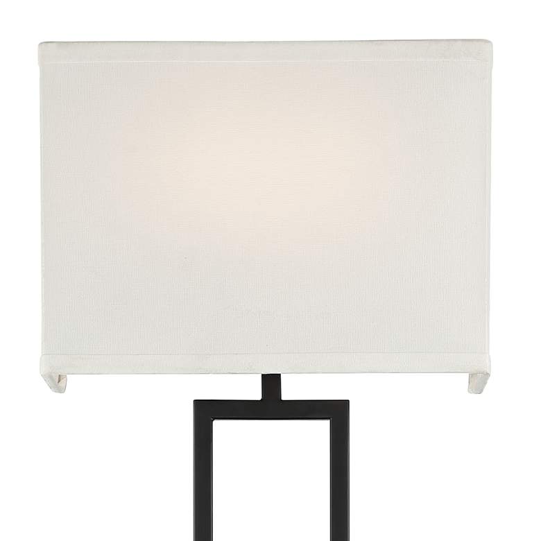 Image 4 Possini Euro Portico 36 3/4" High Black Metal Plug-In Wall Lamp more views