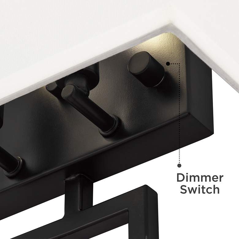 Image 5 Possini Euro Portico 36 3/4" High Black Metal Plug-In Wall Lamp more views