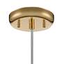 Possini Euro Portico 5" Wide Gold and Amber Crackle Glass Mini Pendant