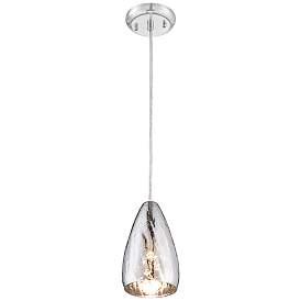 Image5 of Possini Euro Portico 5" Wide Modern Crackle Glass Mini Pendant more views
