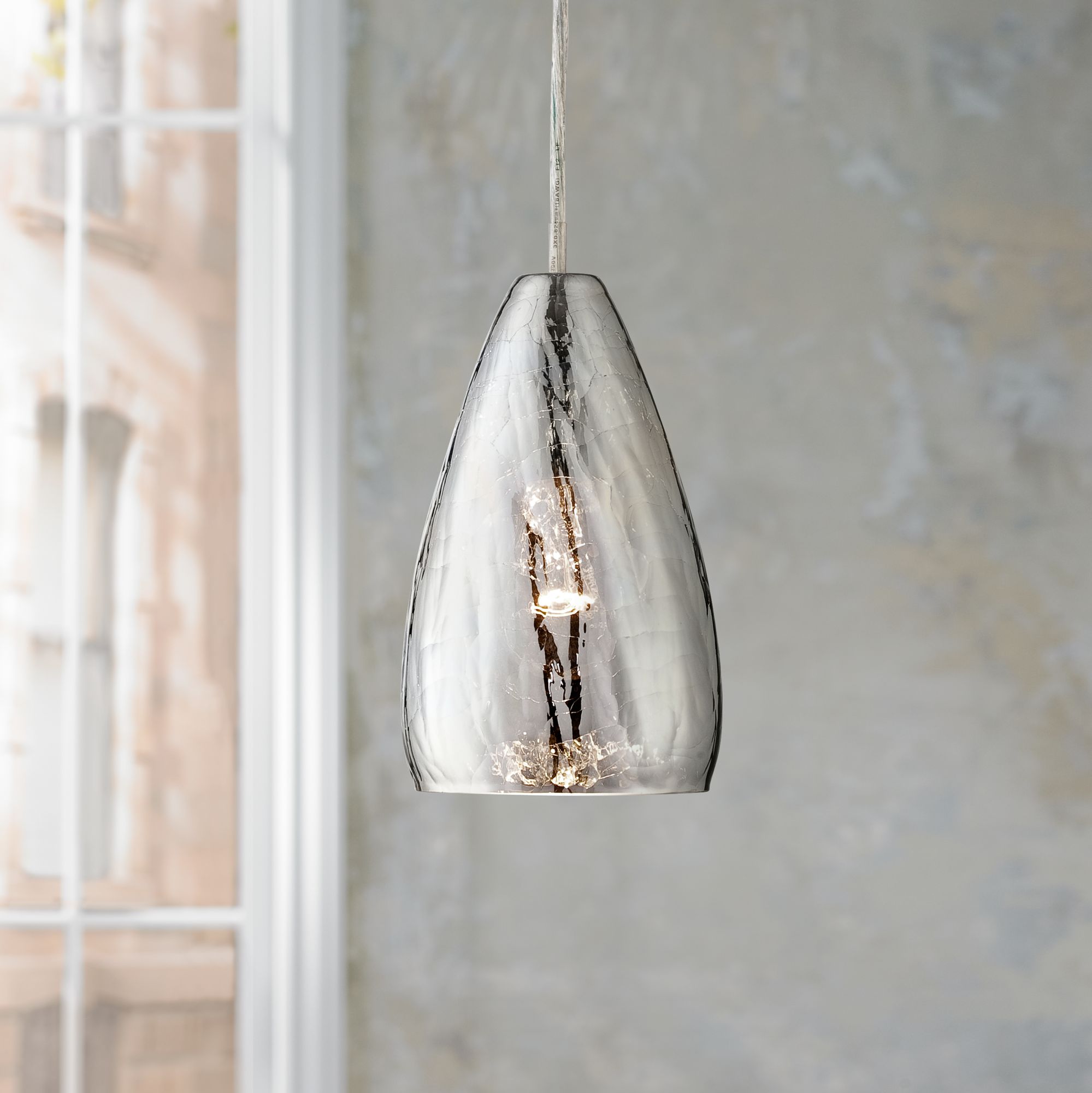Modern chrome pendant light outlet