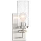 Possini Euro Portneuf 13&quot; High Brushed Nickel Wall Sconce