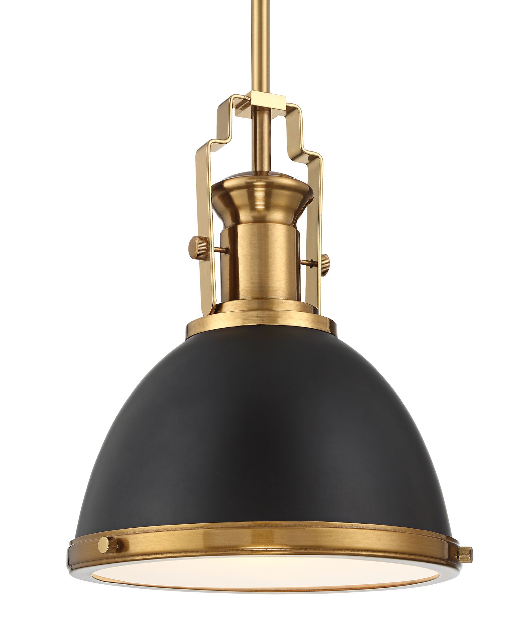 Image 3 Possini Euro Posey 9 1/2"W Black and Brass Dome Mini Pendant Set of 2 more views