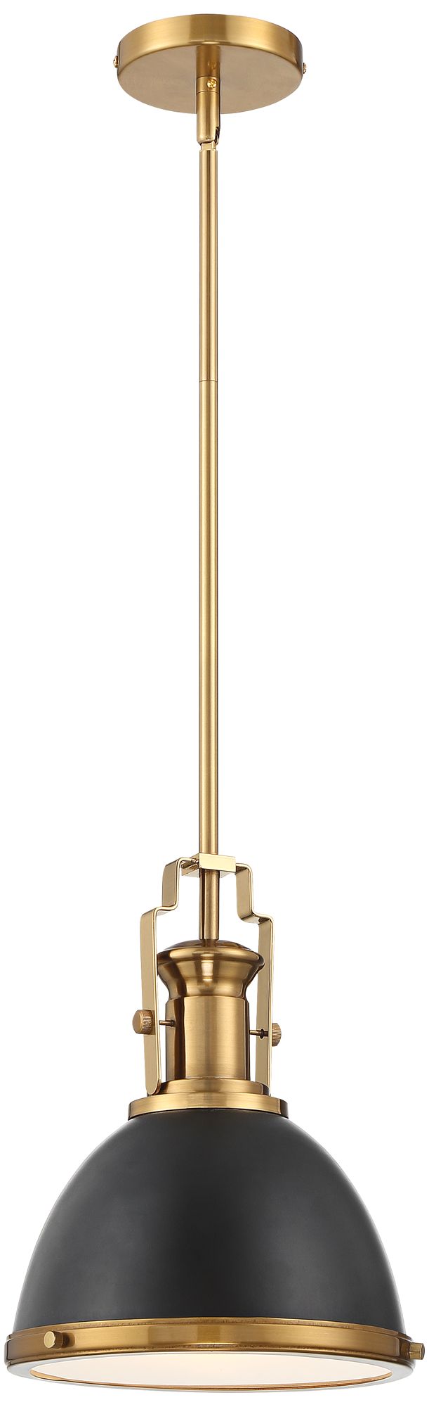 Image 5 Possini Euro Posey 9 1/2"W Black and Brass Dome Mini Pendant Set of 3 more views