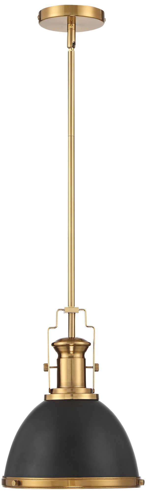 Image 6 Possini Euro Posey 9 1/2"W Black and Brass Dome Mini Pendant Set of 3 more views