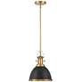 Watch A Video About the Possini Euro Posey Black and Brass Dome Mini Pendant