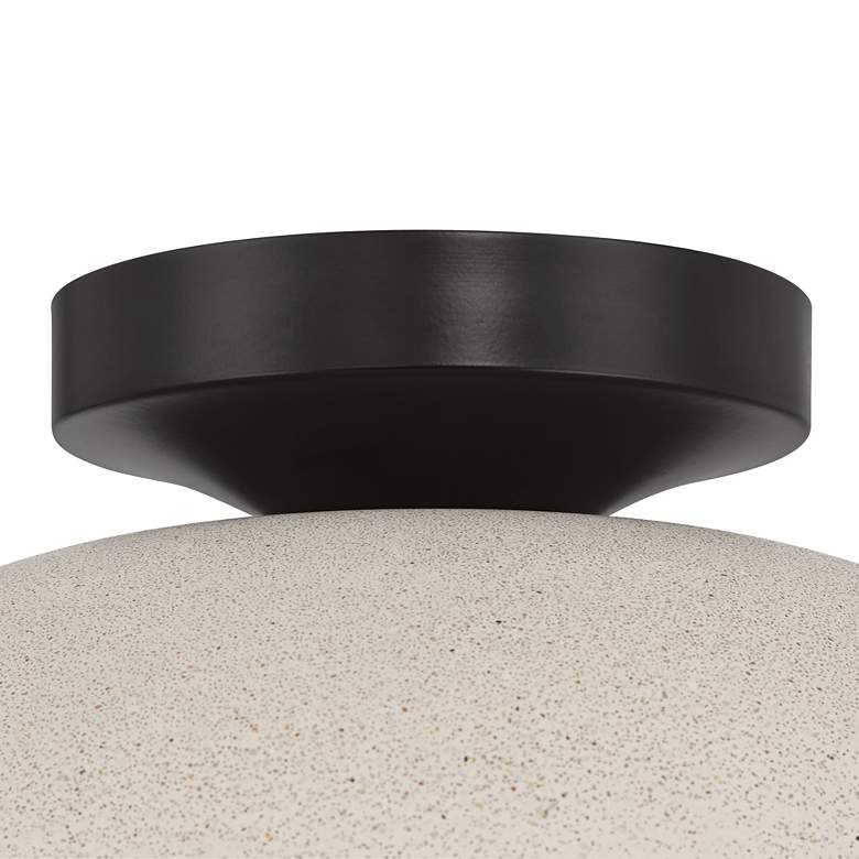 Image 5 Possini Euro Positano 14" Wide Gray Cement Ceiling Light more views