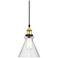 Possini Euro Poulsbo 8" Wide Black LED Mini Pendant