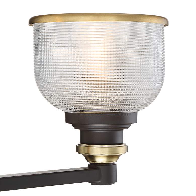 Image 3 Possini Euro Poway 24"W Bronze and Glass 3-Light Bath Light more views
