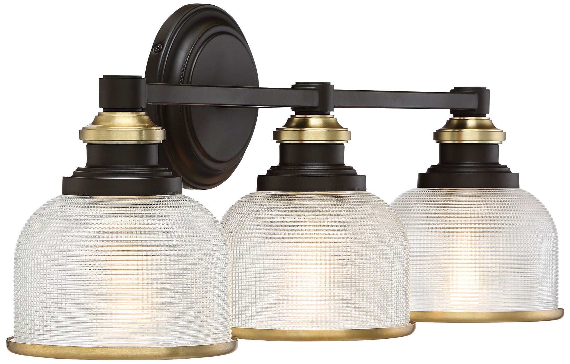 Possini Euro Poway 24"W Bronze and Glass 3-Light Bath Light