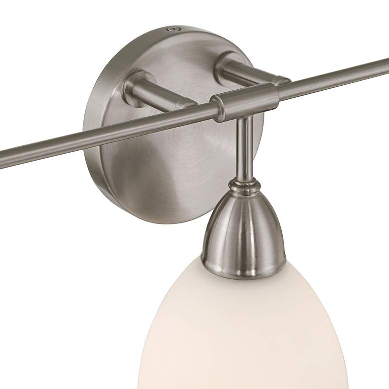 Image 4 Possini Euro Powder 22" Wide Brushed Nickel 3-Light Bath Light more views