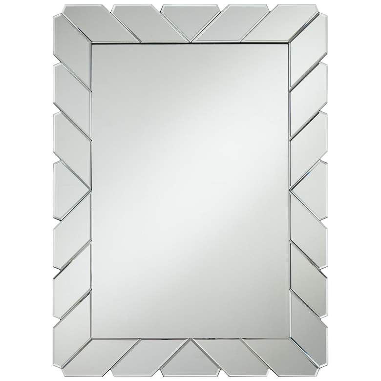 Image 2 Possini Euro Prandini 28 inch x 38 inch Rectangular Edge Wall Mirror