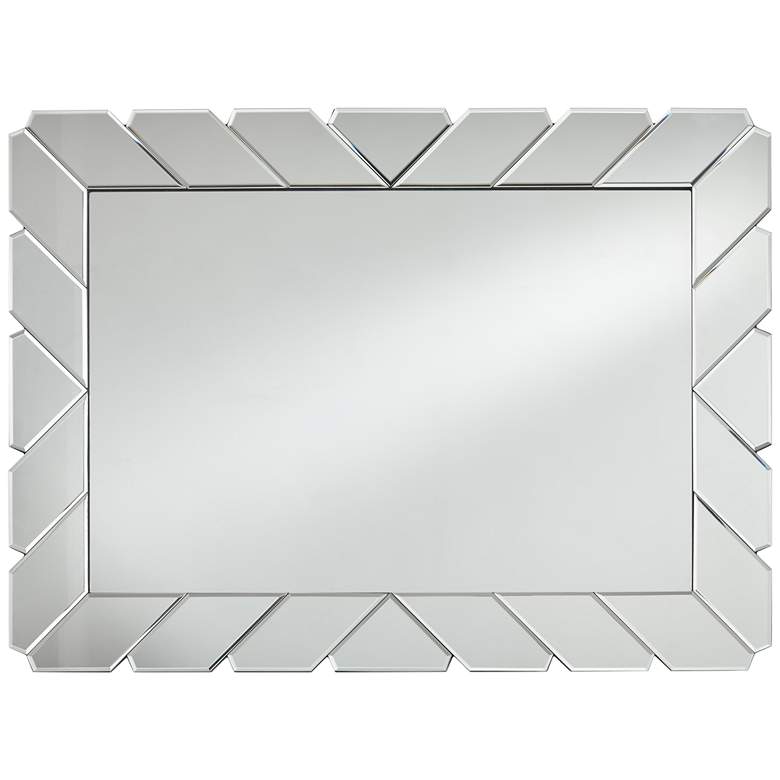 Image 5 Possini Euro Prandini 28 inch x 38 inch Rectangular Edge Wall Mirror more views