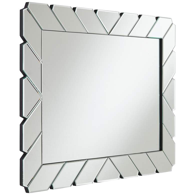 Image 7 Possini Euro Prandini 28 inch x 38 inch Rectangular Edge Wall Mirror more views