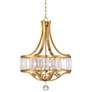 4_Possini Euro Prava 21 1/2" Classic Brass 4-Light Crystal Chandelier