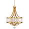 Possini Euro Prava 21 1/2" Classic Brass 4-Light Crystal Chandelier