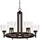 Possini Euro Prester 32" Wide Oil-Rubbed Bronze 6-Light Chandelier