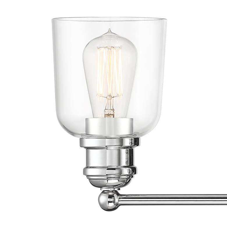 Image 4 Possini Euro Preston 32" Wide Polished Nickel 4-Light Bath Light more views