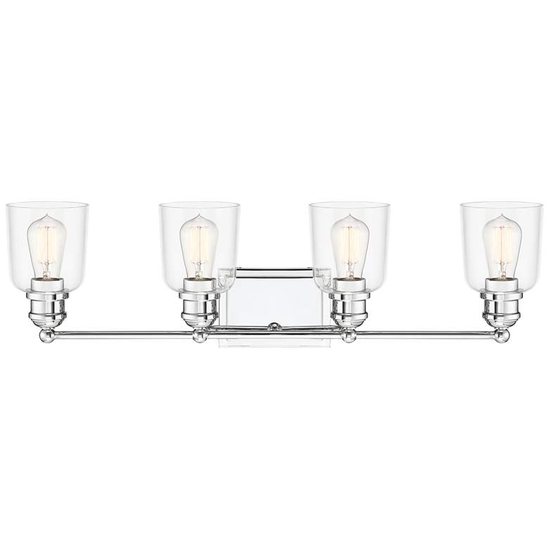 Image 6 Possini Euro Preston 32" Wide Polished Nickel 4-Light Bath Light more views