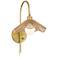 Possini Euro Primrose 17 1/4" H Brass and Sea Grass Plug-In Wall Lamp