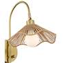 5_Possini Euro Primrose 17 1/4" H Brass and Sea Grass Plug-In Wall Lamp more views