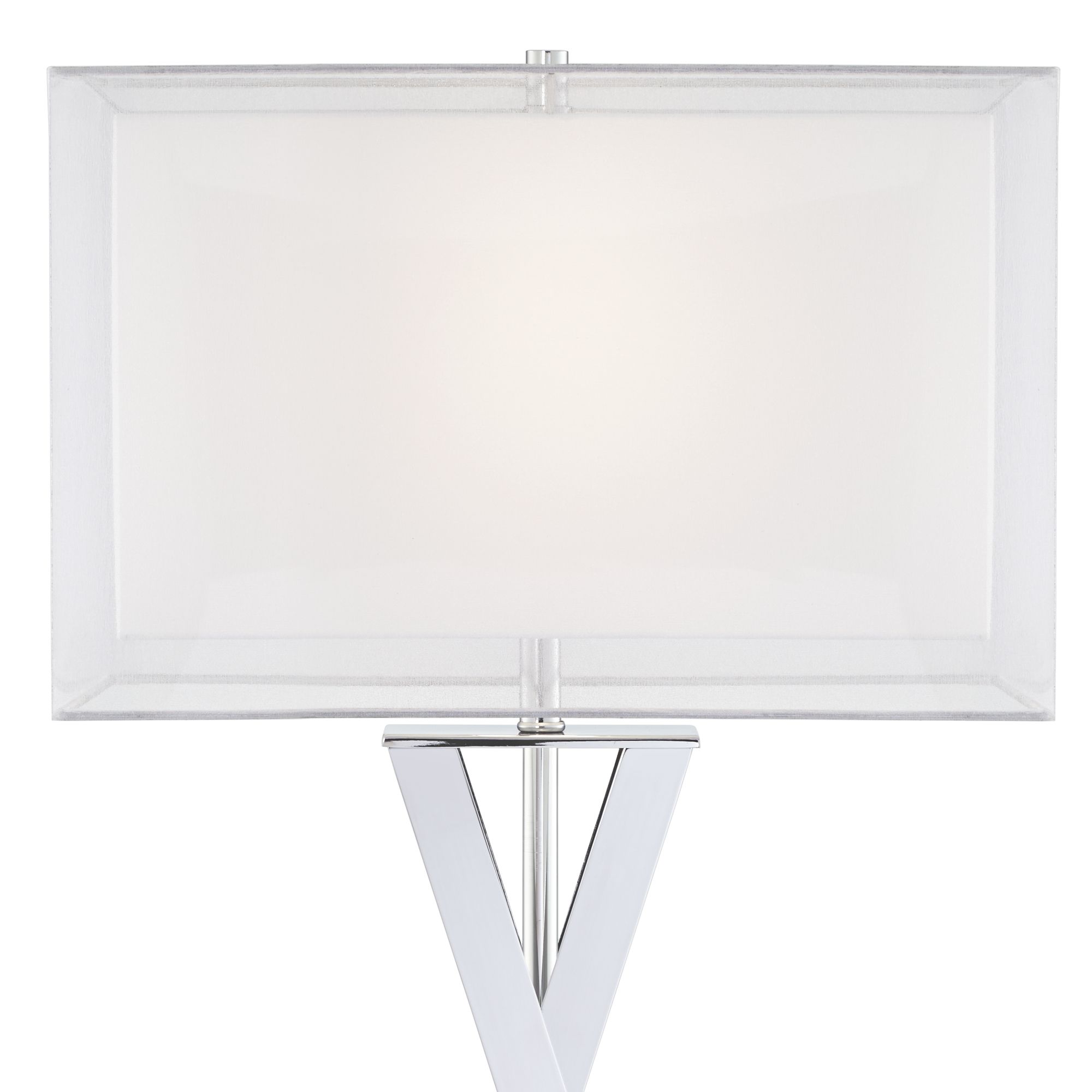 Image 3 Possini Euro Proxima 28" Chrome Table Lamp with Black Marble Riser more views