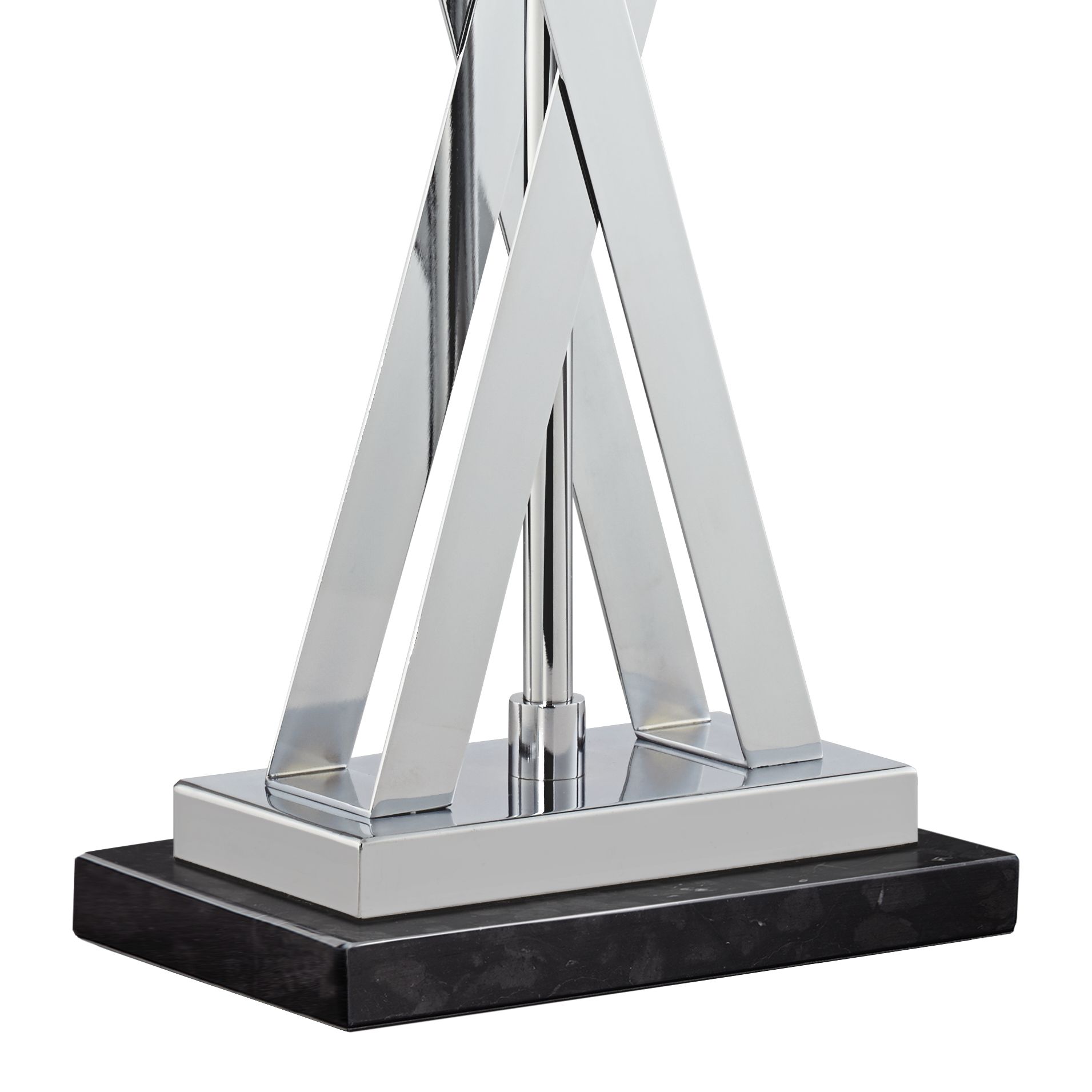Image 5 Possini Euro Proxima 28" Chrome Table Lamp with Black Marble Riser more views