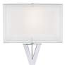 Possini Euro Proxima 28" Chrome Table Lamp with Black Marble Riser