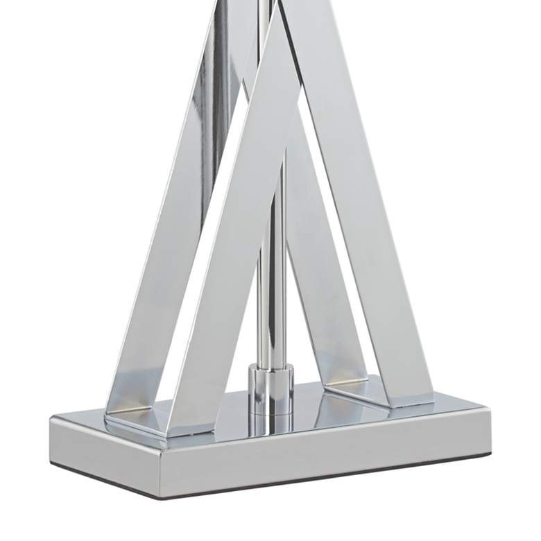 Image 5 Possini Euro Proxima 28" Chrome X-Shaped Modern Table Lamps Set of 2 more views