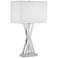 Possini Euro Proxima 28" Double Shade Modern Chrome Table Lamp