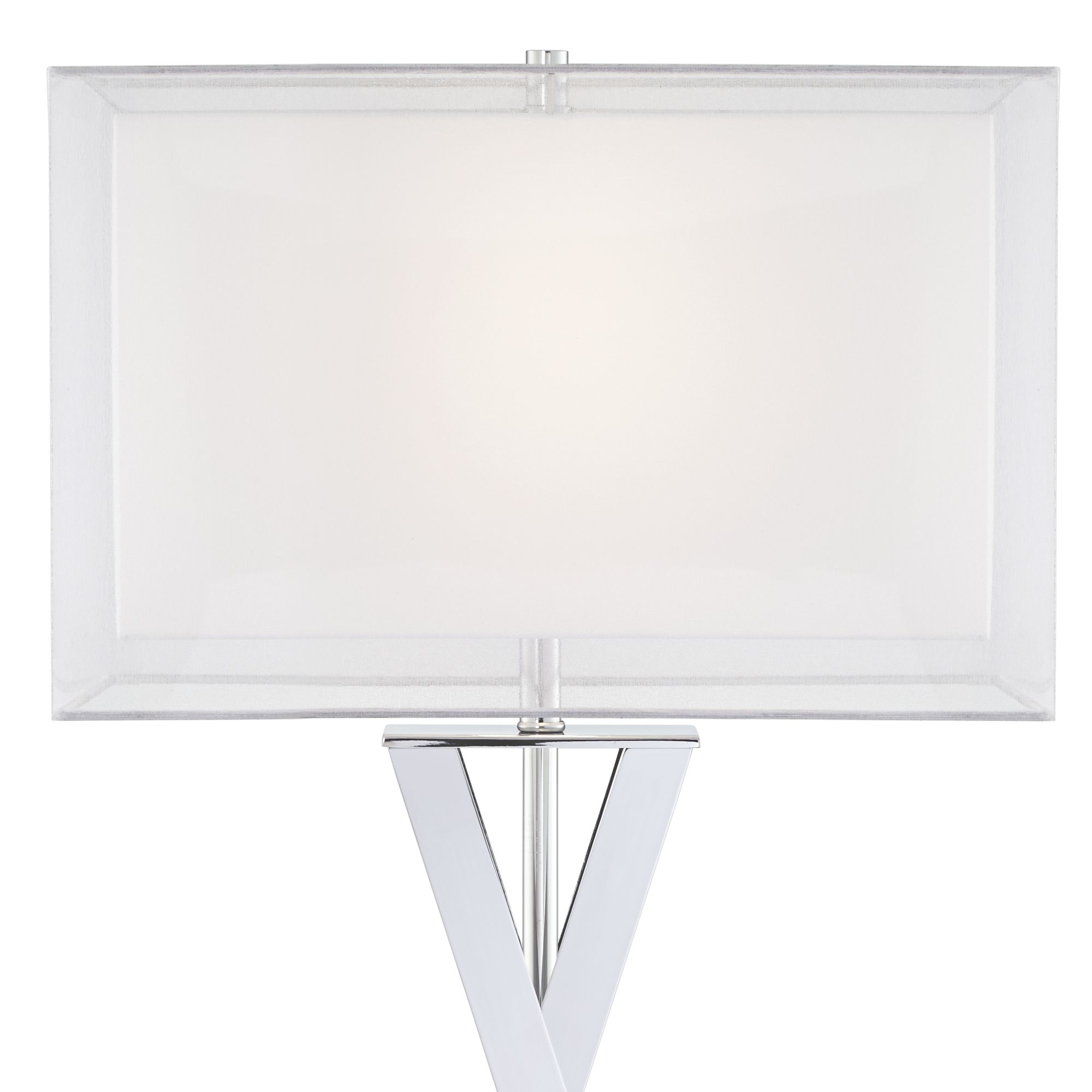 Image 3 Possini Euro Proxima 28" Modern Chrome Lamp with Acrylic Riser more views
