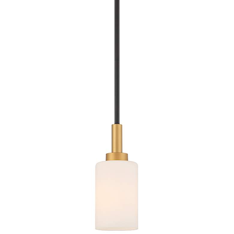 Image 2 Possini Euro Prue 5 1/4" Wide Black and Gold Mini Pendant