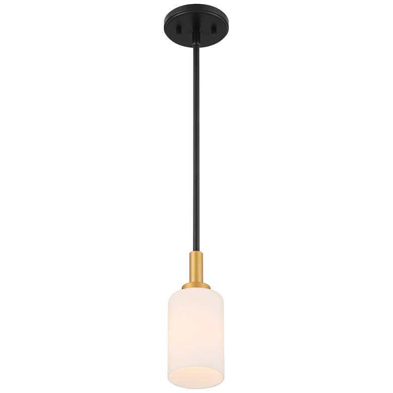 Image 5 Possini Euro Prue 5 1/4" Wide Black and Gold Mini Pendant more views