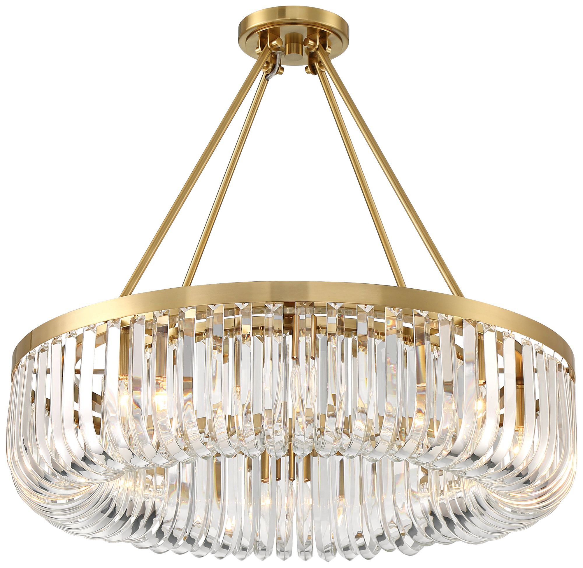 Image 3 Possini Euro Pruitt 28" Wide Soft Gold 8-Light Ceiling Light