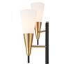 Possini Euro Quatro 71" High 4-Light Black Gold Modern Floor Lamp